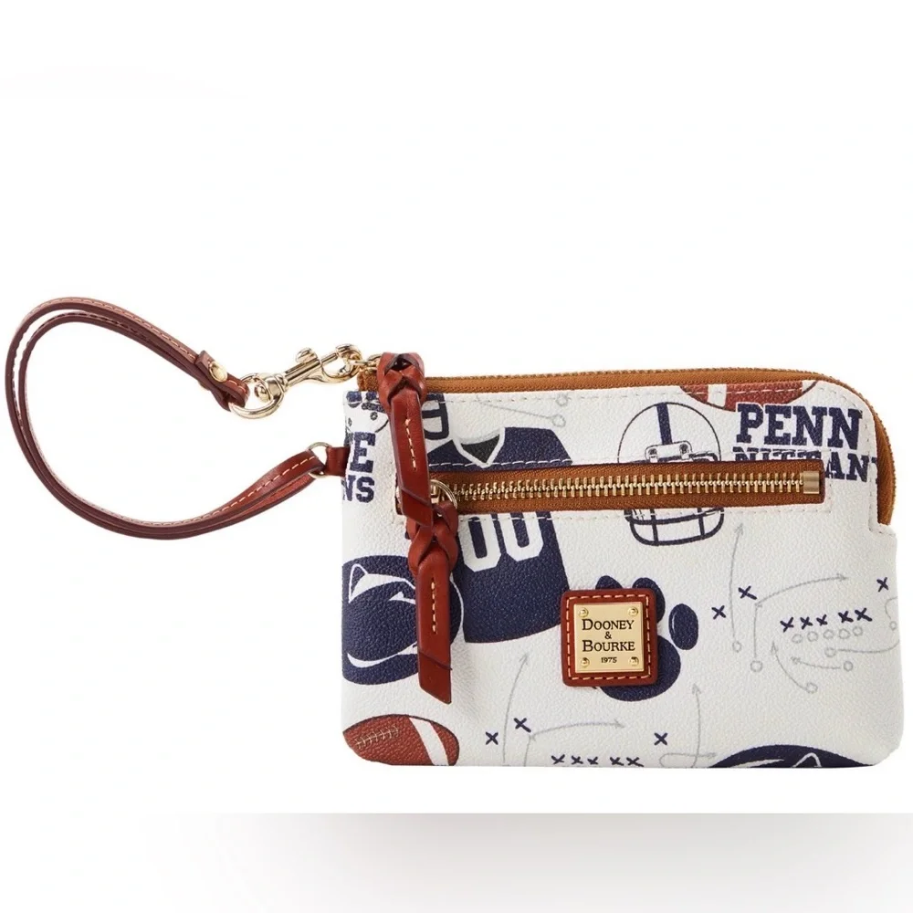 Dooney Bourke 🆕 Penn state Sports Print Wristlet Nittany lions psu proud - Picture 3 of 8